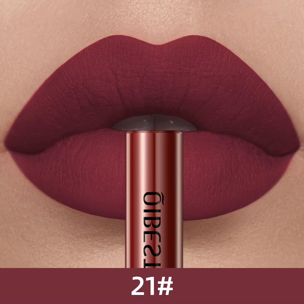 Matte Liquid Lipstick – Waterproof Long-Lasting Velvet Lip Gloss, Red & Nude Shades