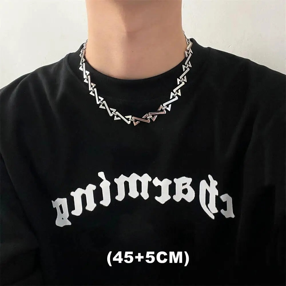 Hip Hop Letter Z Choker Necklace for Men and Women, Trendy Streetwear Jewelry