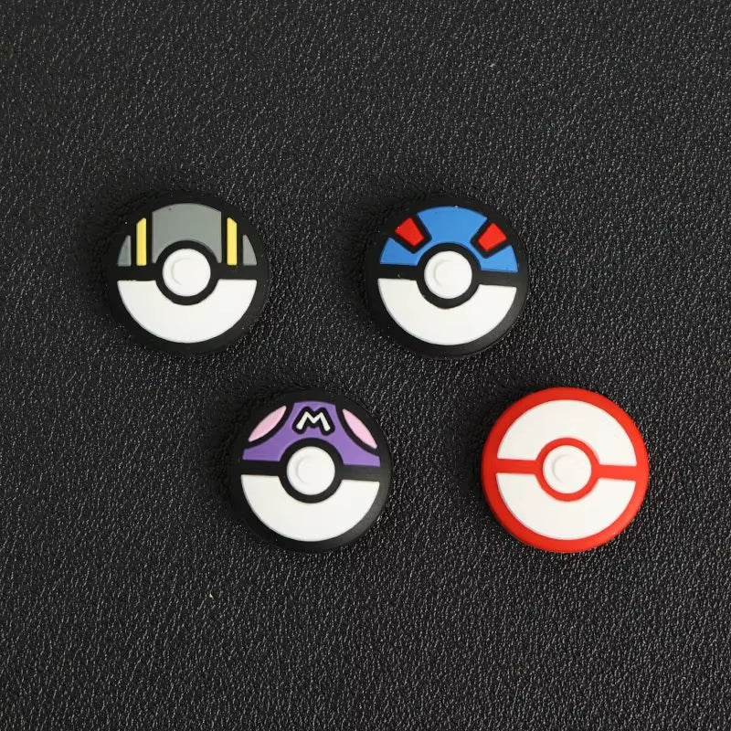 4Pcs Silicone Thumb Stick Caps Grip for Analog Joystick, Anti-Slip Controller Covers for PS5 PS4 Xbox Switch