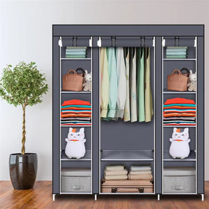 Foldable Wardrobe Closet Organizer for Bedroom Clothes Storage with Shelves