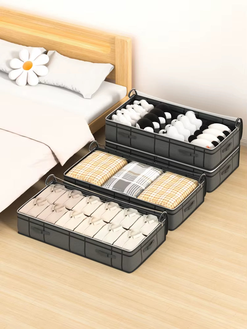 Large Foldable Clothes Storage Bag for Under Bed, Quilt and Blanket Organizer