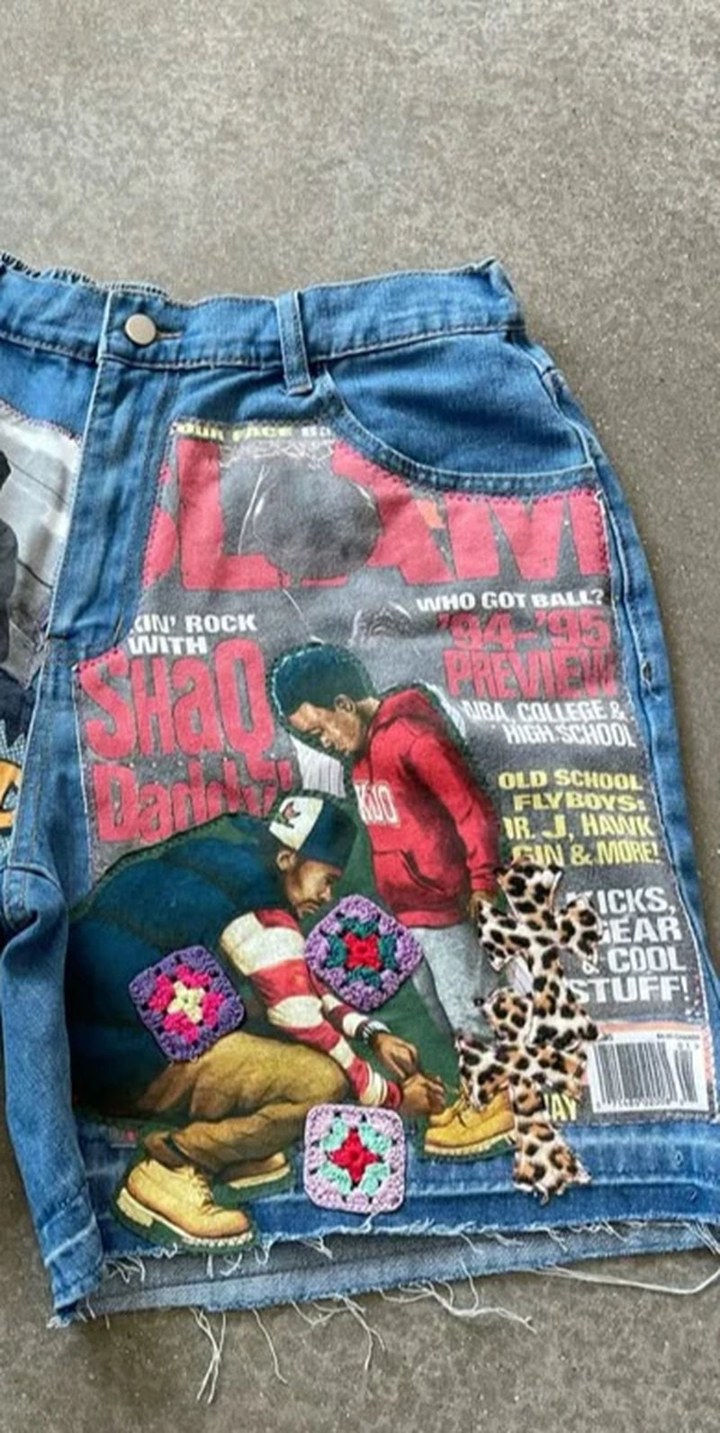 American Retro Denim Shorts Y2K | Unisex Hip Hop Baggy Style