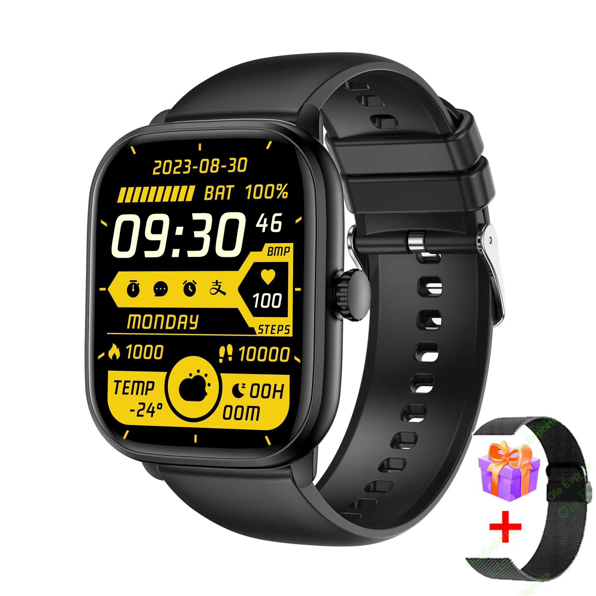 Smart Watch 2024 with Bluetooth Call, Music Control, Fitness Tracker, 2.0” Full Touch Screen, Waterproof Smartwatch for Men