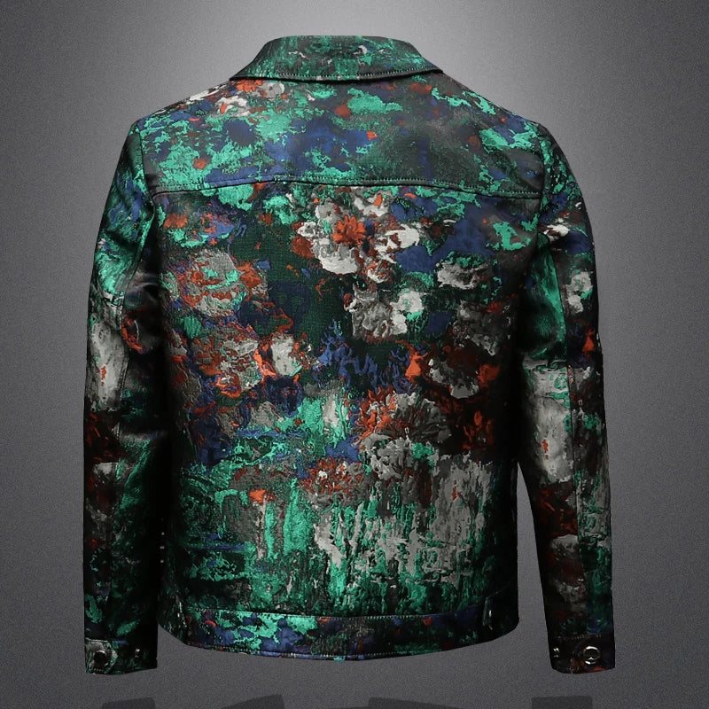 2025 Spring Vintage Jacquard Jacket – Men's Luxury Casual Bomber Jacket