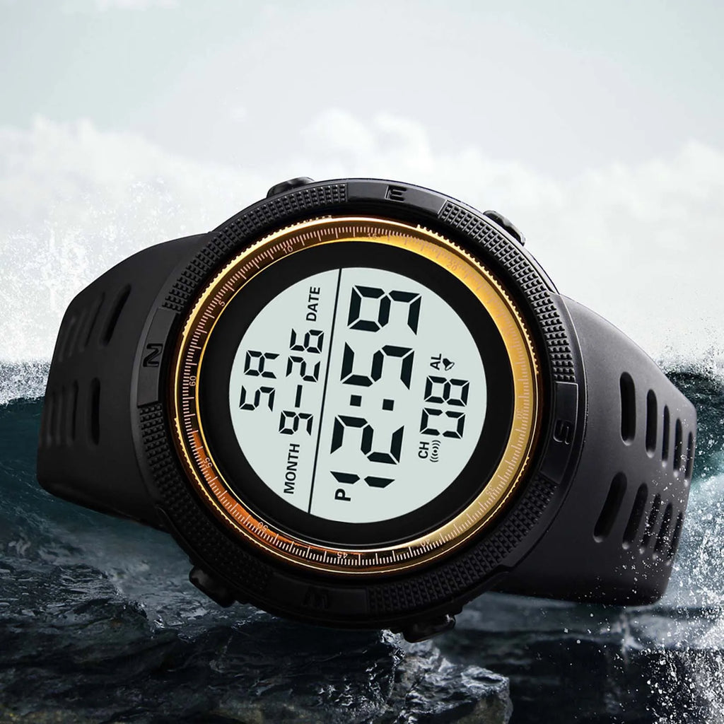 Honhx Luxury Men's Digital LED Sports Watch – Waterproof Date Display Wristwatch