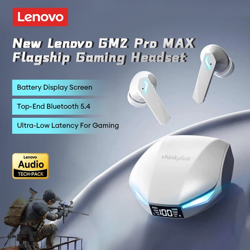 GM2 PRO MAX Wireless Bluetooth 5.4 Earbuds with LED Display Charging Case
