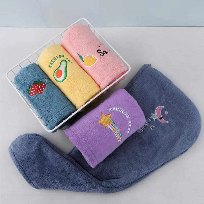 Quick Dry Hair Towel Cap – Soft Absorbent Turban for Women & Girls