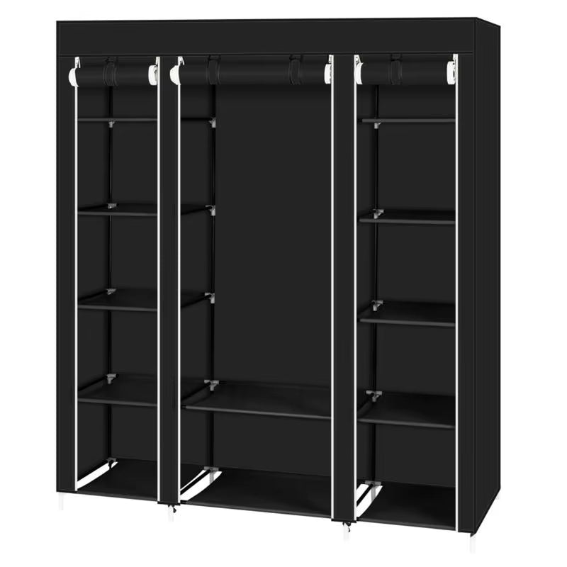 Foldable Wardrobe Closet Organizer for Bedroom Clothes Storage with Shelves
