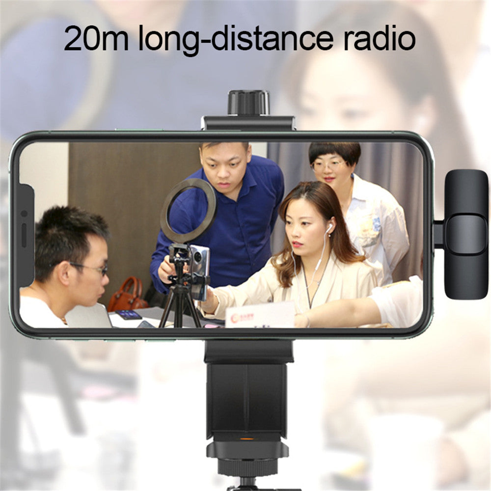 Wireless Lavalier Microphone for Audio & Video Recording, Portable Clip-On Mic for Smartphones & Cameras