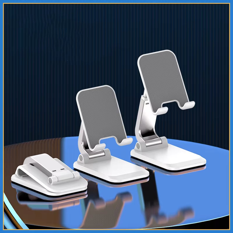 Foldable ABS Desktop Phone Stand for iPad, iPhone, and Smartphones