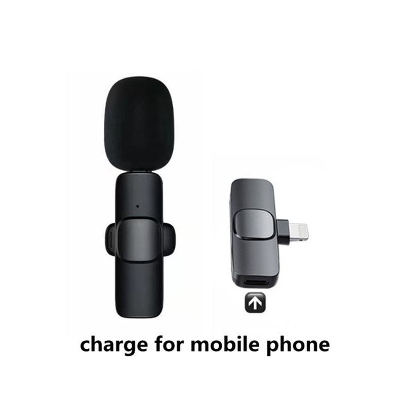 Wireless Lavalier Microphone for Audio & Video Recording, Portable Clip-On Mic for Smartphones & Cameras