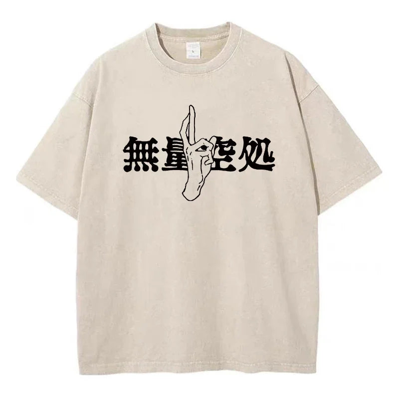 Retro Anime Graphic Cotton T-Shirt – Unisex Summer Streetwear Tee