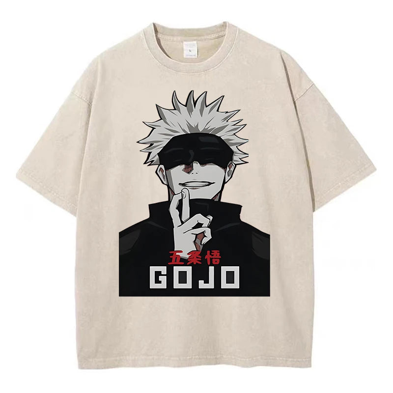 Retro Anime Graphic Cotton T-Shirt – Unisex Summer Streetwear Tee