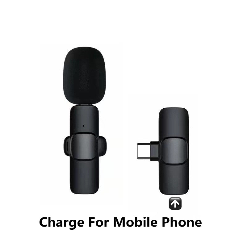 Wireless Lavalier Microphone for Audio & Video Recording, Portable Clip-On Mic for Smartphones & Cameras