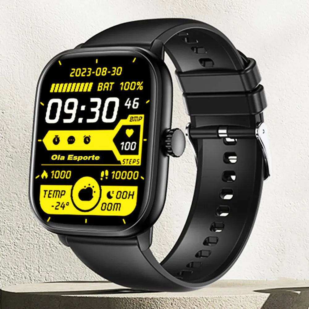 Smart Watch 2024 with Bluetooth Call, Music Control, Fitness Tracker, 2.0” Full Touch Screen, Waterproof Smartwatch for Men