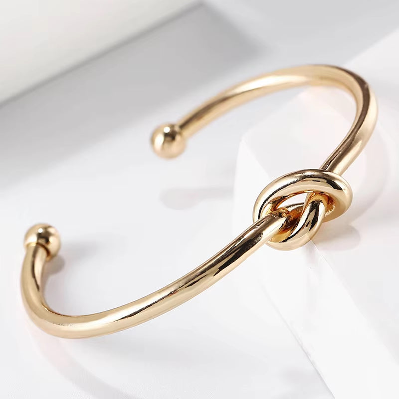 Stainless Steel Vintage Twist Bracelet for Men and Women, Fashion Woven Texture Bangle, Adjustable Jewelry