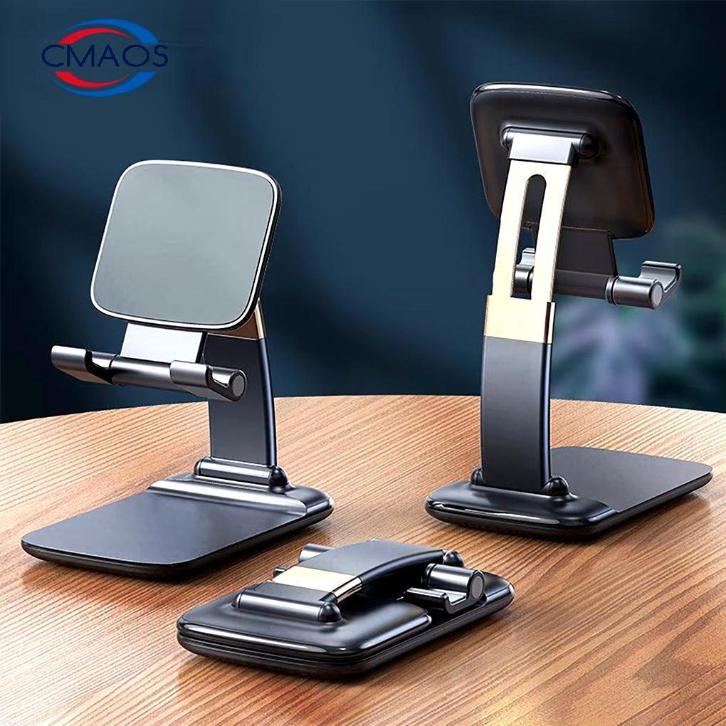 Foldable ABS Desktop Phone Stand for iPad, iPhone, and Smartphones