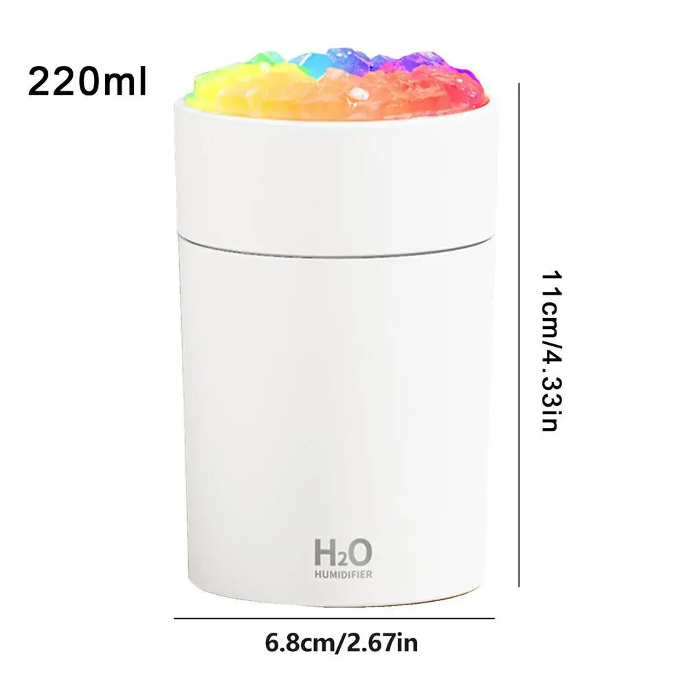 Portable Ultrasonic Bedroom Humidifier with LED Light for Home and Office