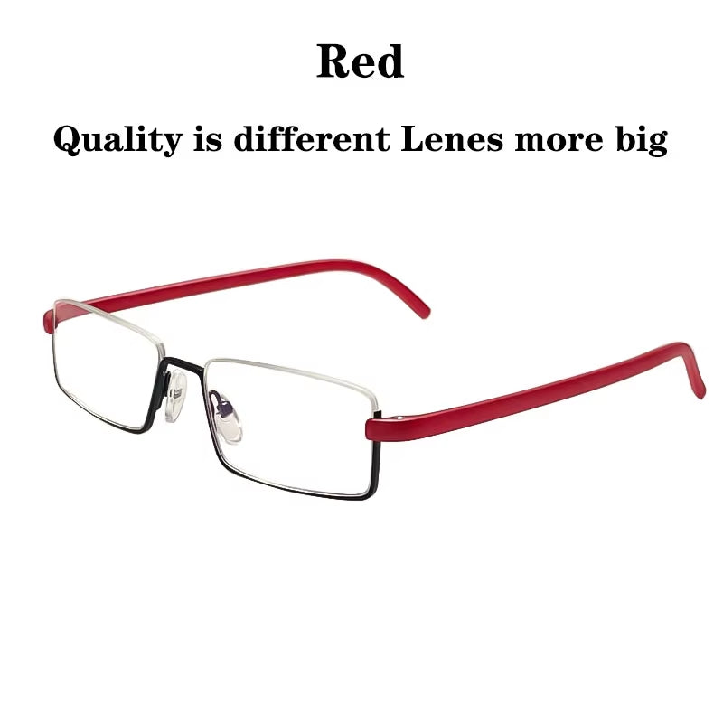Metal Anti-Blue Light Reading Glasses Men Half Frame Eyewear