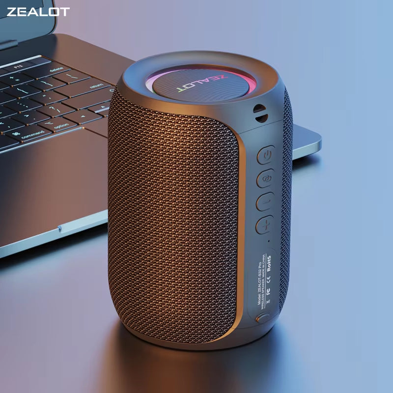 S32Pro Portable Bluetooth Speaker with Deep Bass and LED Lights
