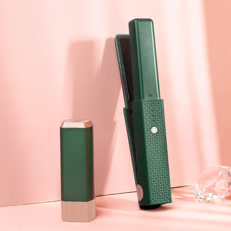 Cordless USB Hair Straightener, Mini Portable Flat Iron for Travel, Quick Heating Hair Styling Tool