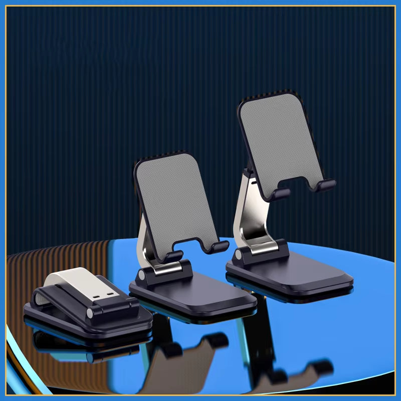 Foldable ABS Desktop Phone Stand for iPad, iPhone, and Smartphones